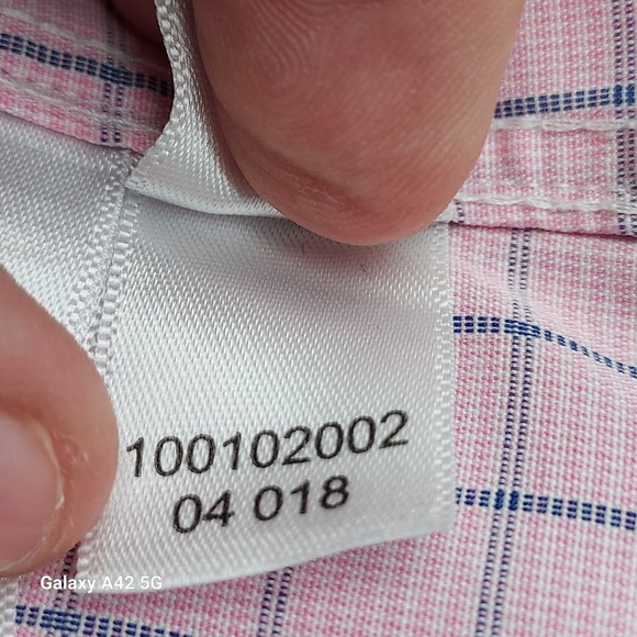 Brooks Brothers Regent Pink Plaid Non Iron Supima Cotton Dress Shirt 16 1/2-34 - Picture 4 of 8
